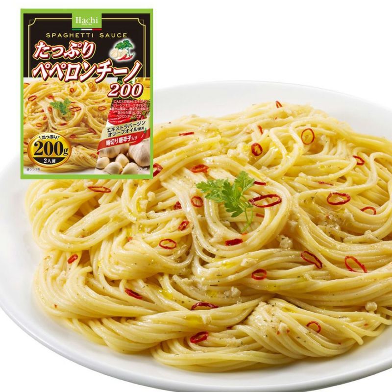 【たっぷりパスタソース】たっぷりペペロンチーノ200／レトルトパスタソース 2人前 200g